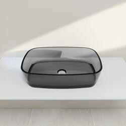  Műgyanta mosdókagyló 60x40 cm Sötétszürke