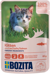 Bozita 24x85g Bozita Kitten falatok szószban lazac nedves macskatáp