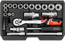 TOYA Racsnis szerszámkészlet 34 részes 1/4" és 3/8 (YT-38700)