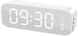  Rádiós hangszóró és ébresztőóra, LED kijelző, fehér (ZON101398)