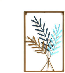 EXOD fali fém dekor, színes olajfa ágak - 60x40cm - ML14
