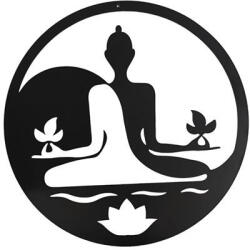 EXOD fali fém dekoráció, jin-jang lótusz - MRWA-20