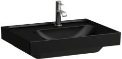 Laufen MEDA Mosdó 60 × 46 cm, bal polcos, alsó éle csiszolt, túlfolyónyílás nélkül, egy csaplyukkal, Matt Fekete H8181127161111 (H8181127161111)