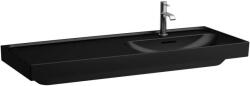 Laufen MEDA Mosdó 120 × 46 cm, bal polcos, egy csaplyuk, középen, Matt Fekete H8171197161041 (H8171197161041)