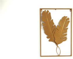 EXOD fali fém dekor, pálmalevelek - 60x40cm - ML02