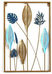 EXOD fali fém dekor, vegyes falevelek - 60x40 cm - ML23