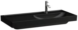 Laufen MEDA Mosdó 100 × 46 cm, bal polcos, túlfolyónyílás nélkül, egy csaplyukkal, Matt Fekete H8171177161111 (H8171177161111)