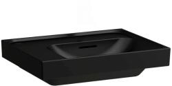 Laufen MEDA Mosdó 60 × 46 cm, bal polcos, alsó éle csiszolt, csaplyuk nélkül, Matt Fekete H8181127161091 (H8181127161091)