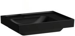 Laufen MEDA Mosdó 60 × 46 cm, jobb polcos, alsó éle csiszolt, túlfolyónyílás nélkül, csaplyuk nélkül, Matt Fekete H8181117161121 (H8181117161121)