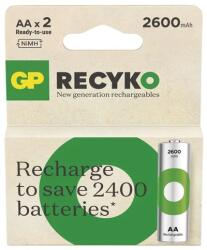 GP ReCyko NiMH Akkumulátor tölthető elem HR6 (AA) 2600mAh 2db B25272 (B25272)