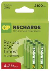 GP Recharge tölthető elem 2100 AA Akkumulátor (HR6) 6db B27216