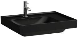 Laufen MEDA Mosdó 60 × 46 cm, jobb polcos, alsó éle csiszolt, túlfolyónyílás nélkül, egy csaplyukkal, Matt Fekete H8181117161111 (H8181117161111)