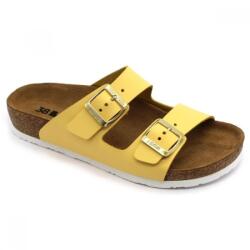 LEON 4010 LEON Comfort női bőr papucs (LEON2931-sárga bakar41)