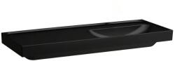 Laufen MEDA Mosdó 120 × 46 cm, bal polcos, túlfolyónyílás nélkül, csaplyuk nélkül, Matt Fekete H8171197161121 (H8171197161121)
