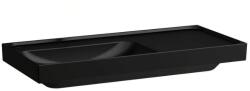 Laufen MEDA Mosdó 100 × 46 cm, jobb polcos, túlfolyónyílás nélkül, csaplyuk nélkül, Matt Fekete H8171187161121 (H8171187161121)