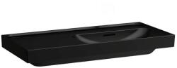 Laufen MEDA Mosdó 100 × 46 cm, bal polcos, csaplyuk nélkül, Matt Fekete H8171177161091 (H8171177161091)