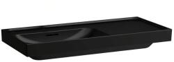 Laufen MEDA Mosdó 100 × 46 cm, jobb polcos, csaplyuk nélkül, Matt Fekete H8171187161091 (H8171187161091)