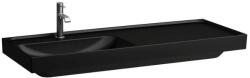 Laufen MEDA Mosdó 120 x 46 cm, jobb polcos, túlfolyónyílás nélkül, egy csaplyukkal, Matt Fekete H8171107161111 (H8171107161111)