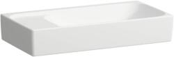 Laufen MEDA Kézmosó 46 × 23, 5 cm, aszimmetrikus, bal oldali armatúrapaddal, túlfolyónyílás nélkül, csaplyuk nélkül, Matt Fehér H8151147571121 (H8151147571121)