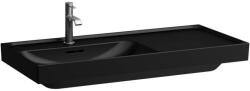Laufen MEDA Mosdó 100 × 46 cm, jobb polcos, egy csaplyuk, középen, Matt Fekete H8171187161041 (H8171187161041)