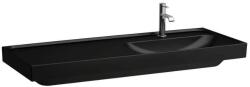 Laufen MEDA Mosdó 120 × 46 cm, bal polcos, túlfolyónyílás nélkül, egy csaplyukkal, Matt Fekete H8171197161111 (H8171197161111)