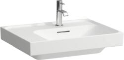 Laufen MEDA Mosdó 60 × 46 cm, bal polcos, alsó éle csiszolt, egy csaplyuk, középen, Matt Fehér H8181127571041 (H8181127571041)
