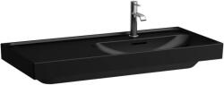 Laufen MEDA Mosdó 100 × 46 cm, bal polcos, egy csaplyuk, középen, Matt Fekete H8171177161041 (H8171177161041)