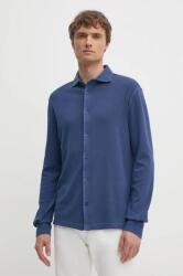 Benetton pamut ing férfi, galléros, regular, 5WMYUQ052 - sötétkék M