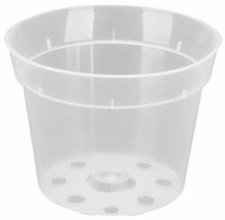  Kaspó orchidea cserép 14cm-es -átlátszó- PE (PE-8627)
