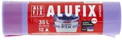 Alufix Szemeteszsák ALUFIX 35L Prémium Elastic FIX zárószalaggal Lila 12 darabos (MSEB3512UNI) - vectraline