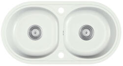 NERO G770-40BI Gránit Mosogató + Szifonkészlet (fehér)