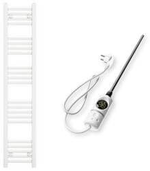  Törölközőszárító radiátor elektromos fűtőpatronnal 30 x 150 cm - Nero Italia C-400W (fehér)