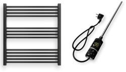  Törölközőszárító radiátor elektromos fűtőpatronnal 75 x 80 cm - Nero Italia C-400W (fekete)