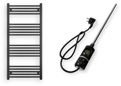  Törölközőszárító radiátor elektromos fűtőpatronnal 60 x 130 cm - Nero Italia C-400W (fekete)