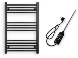  Törölközőszárító radiátor elektromos fűtőpatronnal 60 x 90 cm - Nero Italia C-400W (fekete)