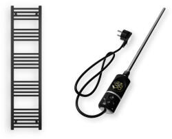  Törölközőszárító radiátor elektromos fűtőpatronnal 40 x 160 cm - Nero Italia C-400W (fekete)