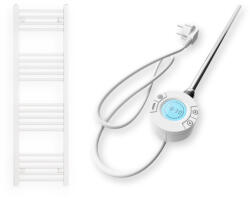  Törölközőszárító radiátor elektromos fűtőpatronnal 40 x 130 cm - Nero Italia S-400W (fehér)