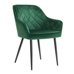 Intenso Étkező szék - bársony kárpitozott szék - Intenso R-07 (zöld)