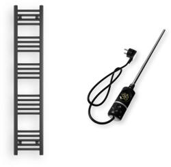  Törölközőszárító radiátor elektromos fűtőpatronnal 30 x 150 cm - Nero Italia C-400W (fekete)