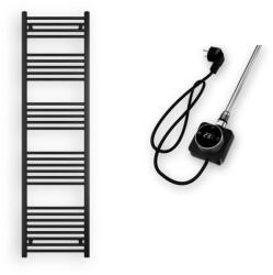  Törölközőszárító radiátor elektromos fűtőpatronnal 50 x 180 cm - Nero Italia AF-14-600W (fekete)