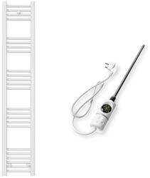  Törölközőszárító radiátor elektromos fűtőpatronnal 30 x 160 cm - Nero Italia S-400W (fehér) - miniwebshop - 37 800 Ft