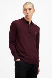 AllSaints gyapjú pulóver MODE MERINO könnyű, férfi, fekete, M085KB - burgundia M