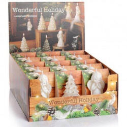  Gyertya SB 519 Wonderful holiday 110mm - fenyő/angyal - (15db/doboz) (PE-7158)
