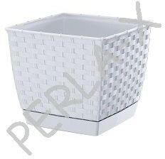  Kaspó rattan 220mm (fehér) DRLK220 (PE-0708)