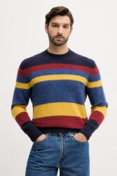 Benetton gyapjú pulóver sötétkék, 103MK10AR - sötétkék M