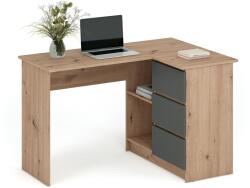  Sarok íróasztal Houston 1950 (Grafit + Artisan tölgy)