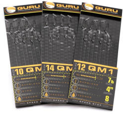 Guru QM1 Speed Stop 12 Füles, Szakáll Nélküli Monofil Előkötött Horog 8db (GRR128)
