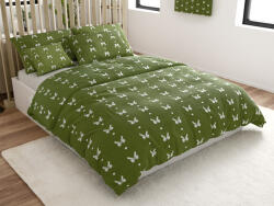  Lenjerie din microflanel WHITE BOW verde Dimensiune lenjerie de pat: 70 x 90 cm | 140 x 200 cm Lenjerie de pat