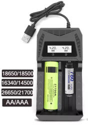  1, 2V AAA mikro AA ceruza Ni-Mh Ni-cd 3, 7V 18650 Li-ion akkumulátor töltő (Li-ion-NiMh-2-MS-5D82ACD)