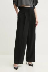 MICHAEL Michael Kors nadrág női, fekete, magas derekú széles, MS530TBENX - fekete M